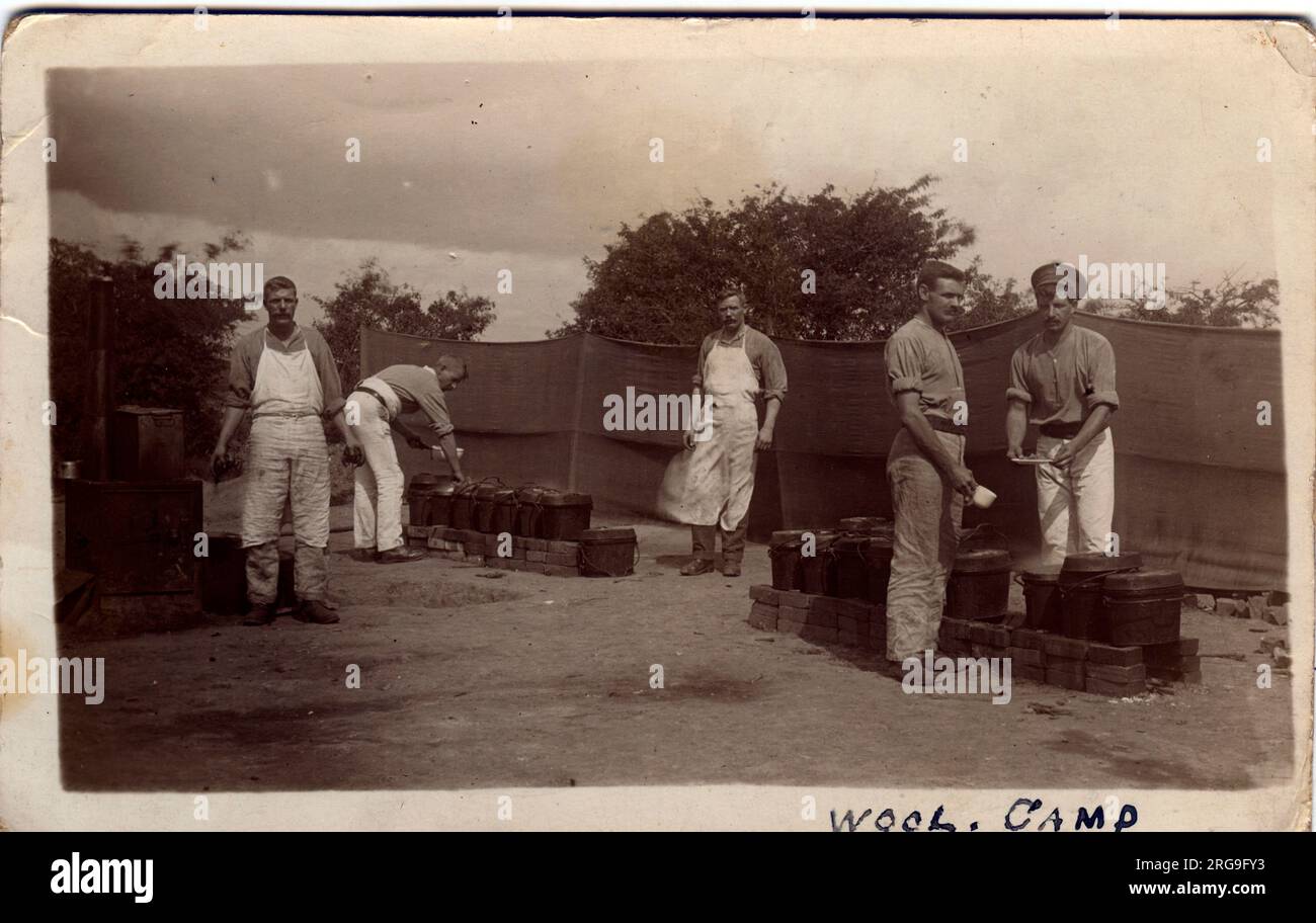 WW1 Field Kitchen, Bovington Army Camp, Wool, Purbeck, Dorset, England. Stock Photo