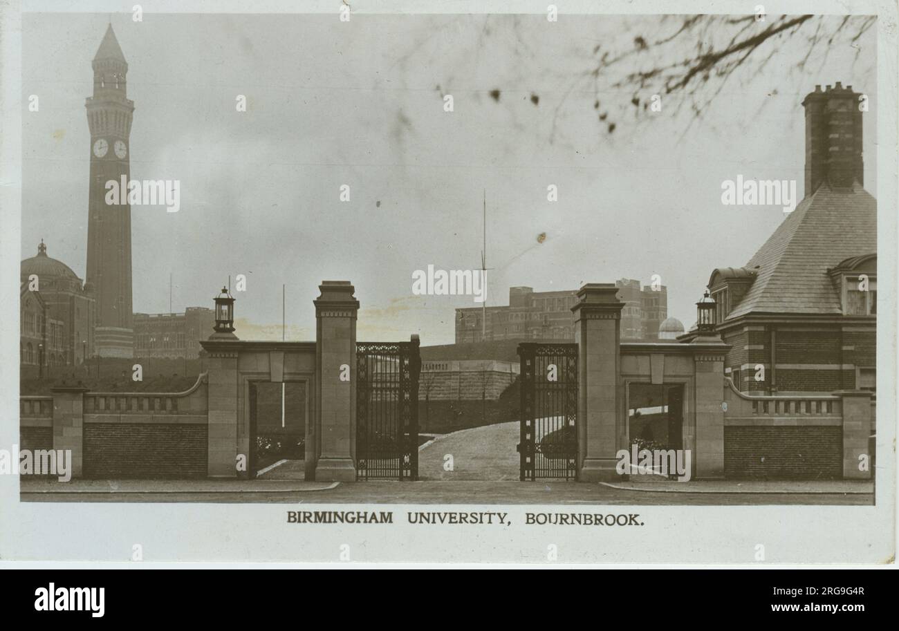 University Gates, Bournbrook, Birmingham, Midlands, England. Stock Photo