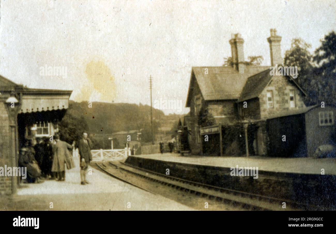 Railway Station, Glyndyfrdwy (Glyn Dyfrdwy), Corwen, Denbighshire, Wales. Stock Photo