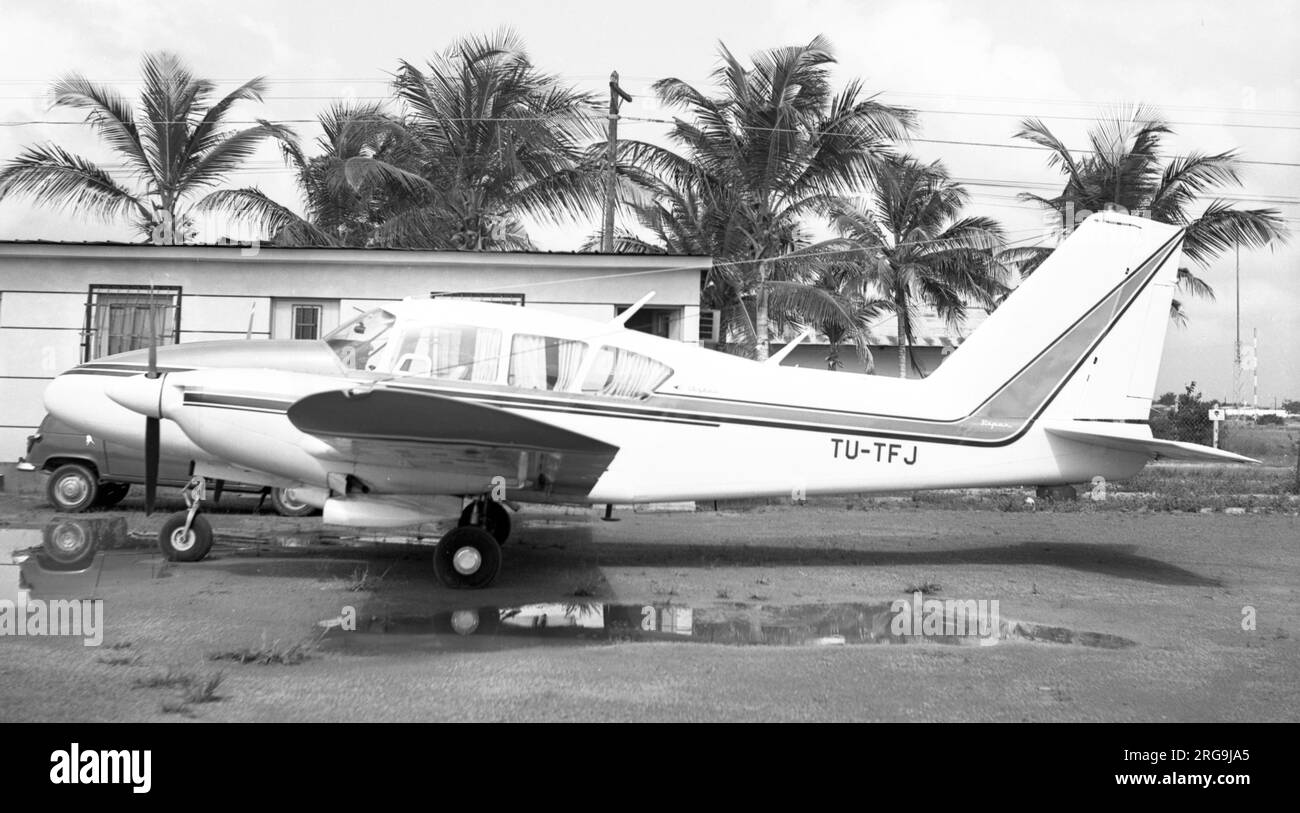 Piper Aztec TU-TFJ at Abidjan in Ivory Coast Stock Photo