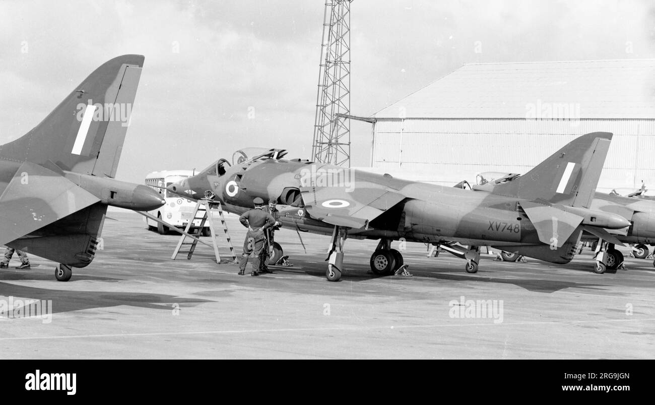 Royal Air Force Hawker Siddeley Harrier GR.1 XV748 of No.1 (Fighter) Squadron RAF Stock Photo