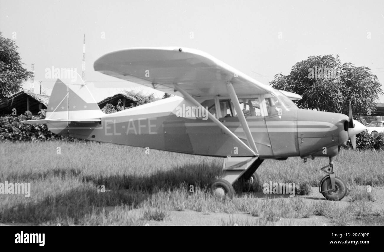 Piper PA-22 Tri-Pacer 150 EL-AFE (msn 22-5155) in Liberia. Previously this aircraft was registered as N7357D in the US, F-MKAG and F-OCES in France, before export to Liberia as EL-AFE. Stock Photo