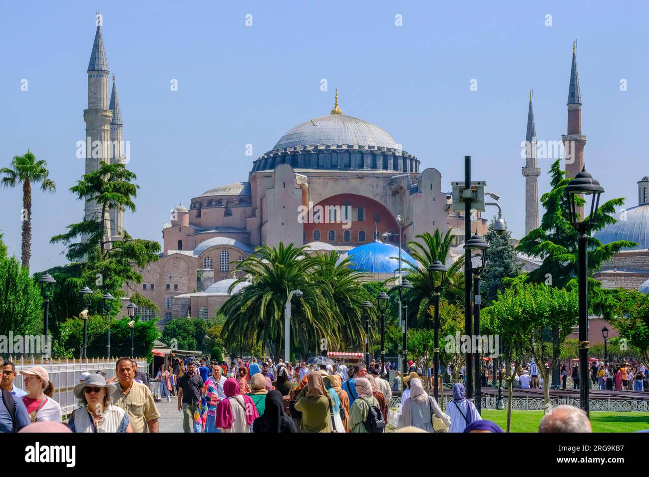 Istanbul, Turkey, Türkiye. Hagia Sophia from the Sultanahmet Square. Stock Photo