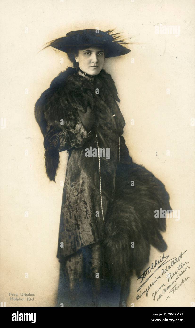 Princess Adelaide 'Adi' of Saxe-Meiningen (later Princess Adalbert of Prussia) (1891- 1971) the daughter of Prince Frederick John of Saxe-Meiningen and his wife Countess Adelaide of Lippe-Biesterfeld. Stock Photo