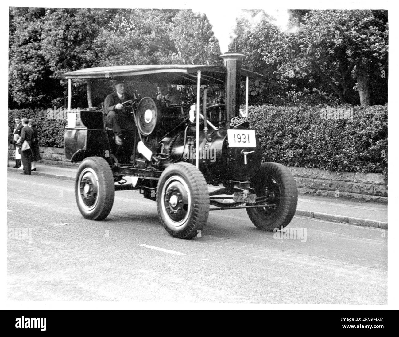 Foden M Type Agricultural Tractor, regn. OFU 567, number: 13730. Built in 1930 by Edwin Foden, Sons and Co of Elworth Works, Sandbach, powered by a 4 Nhp double cylinder steam engine. Stock Photo