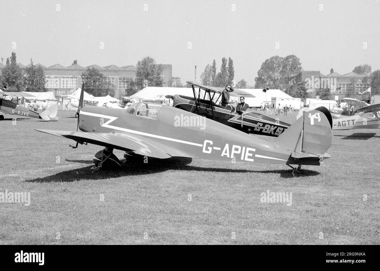 Tipsy Belfair G-APIE (msn 535), built by Avions Fairey SA in Belgium, at Cranfield. Stock Photo