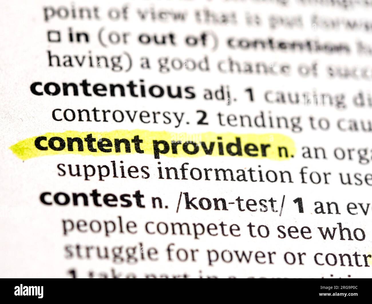 content provider Stock Photo