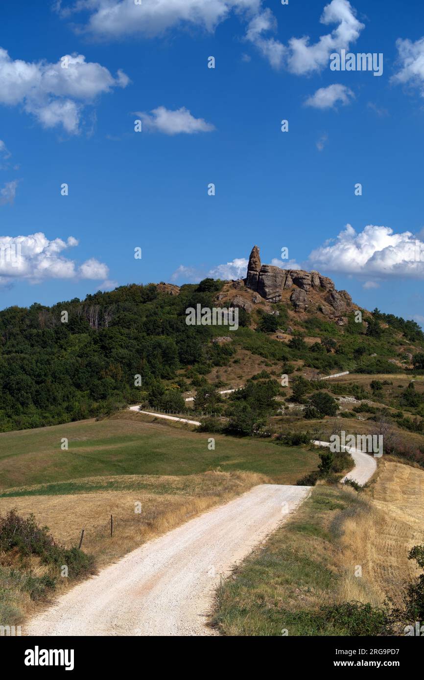 la formazione rocciosa di Pietrafagnana Stock Photo