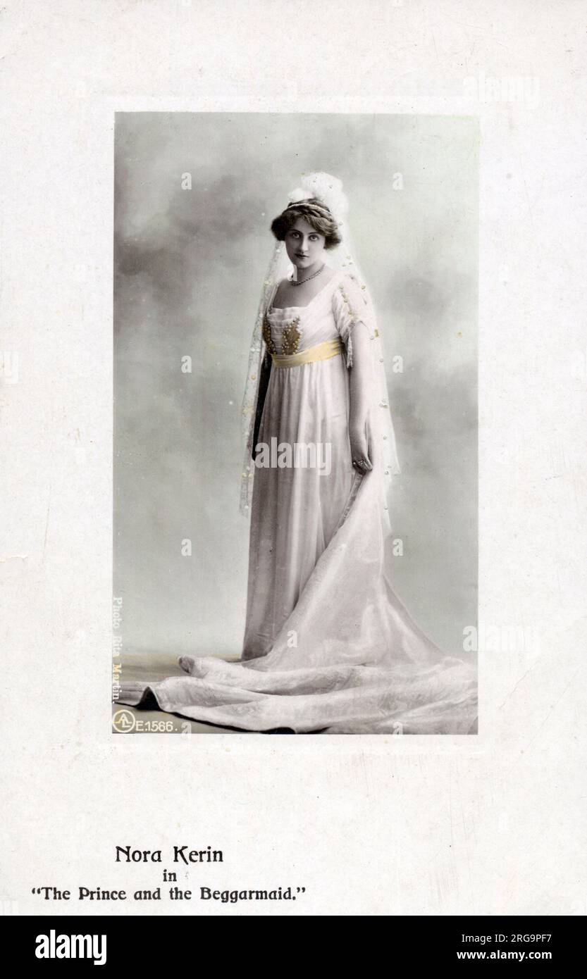 Actress Nora Kerin (1883-1970) British 'Stage Beauty' - shown here in 'The Prince and the Beggarmaid'. Stock Photo