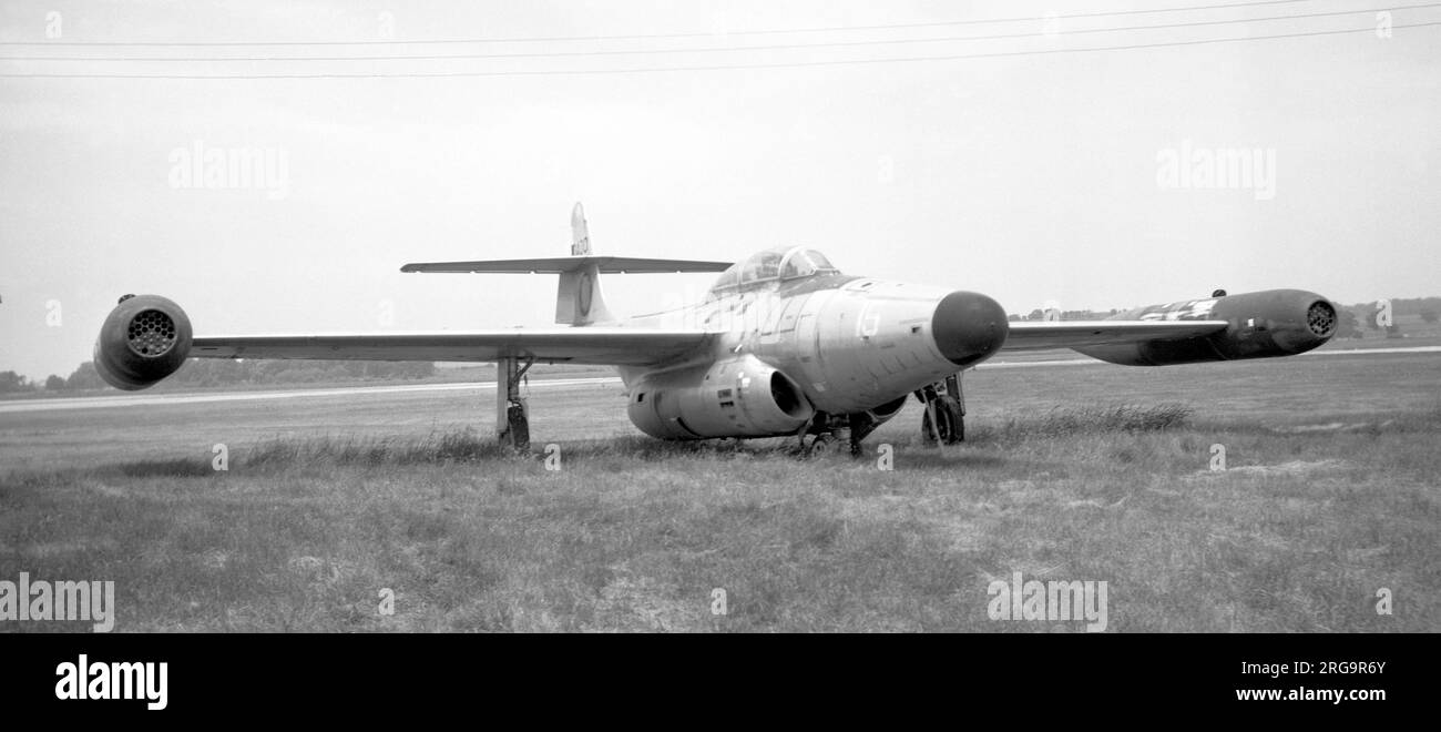 Wisconsin Air National Guard - Northrop F-89D-1-NO Scorpion 51-0400 of Wisconsin Air National Guard on display as a unit mascot. Stock Photo