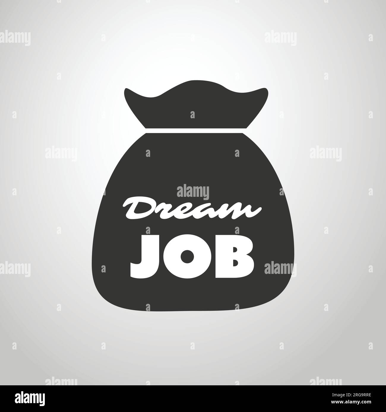 Dream Job Inspirational Quote, Slogan, Saying Black and White