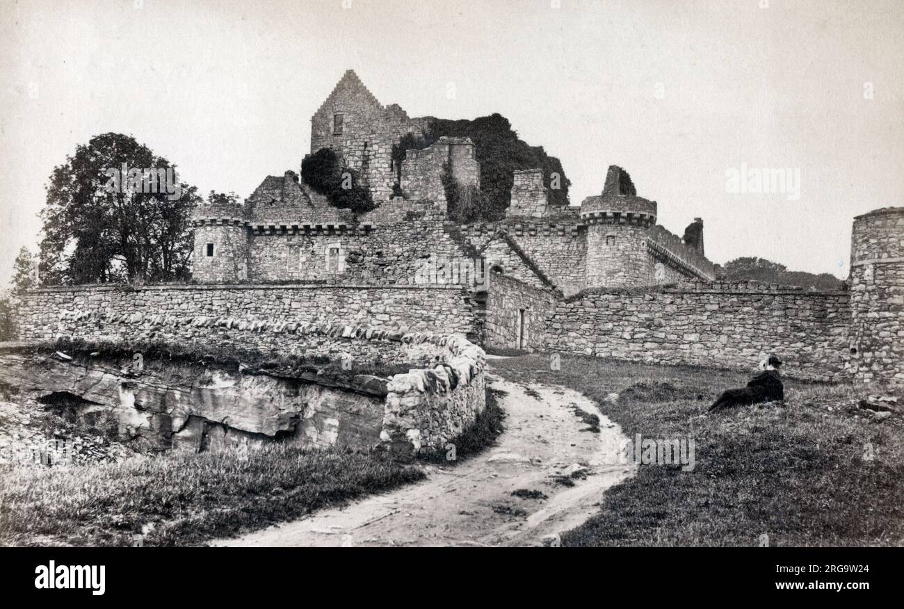 Craigmillar Castle near Edinburgh, Scotland. Stock Photo