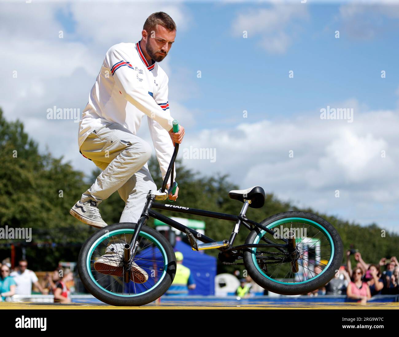 Blue six bmx sale
