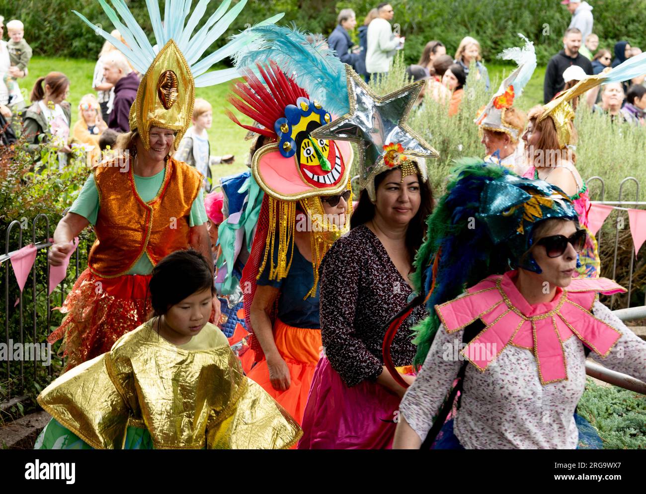 The parade at Art in the Park, Leamington Spa, Warwickshire, UK Stock Photo