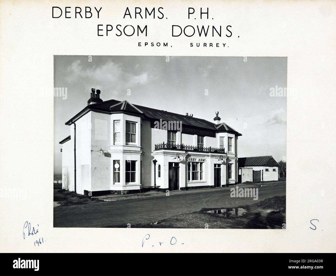 Photograph of Derby Arms, Epsom, Surrey. The main side of the print
