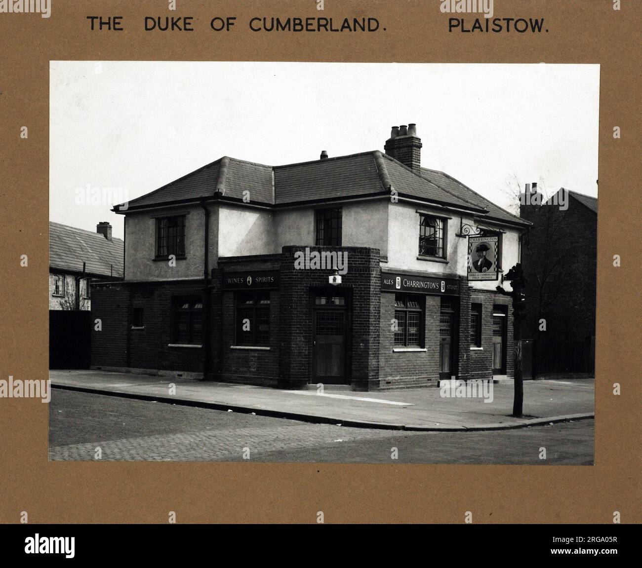 Photograph of Duke Of Cumberland PH, Plaistow, London. The main side of the print (shown here) depicts: Corner on view of the pub.  The back of the print (available on request) details: Nothing for the Duke Of Cumberland, Plaistow, London E13 8LS. As of July 2018 . Demolished 2013 Stock Photo