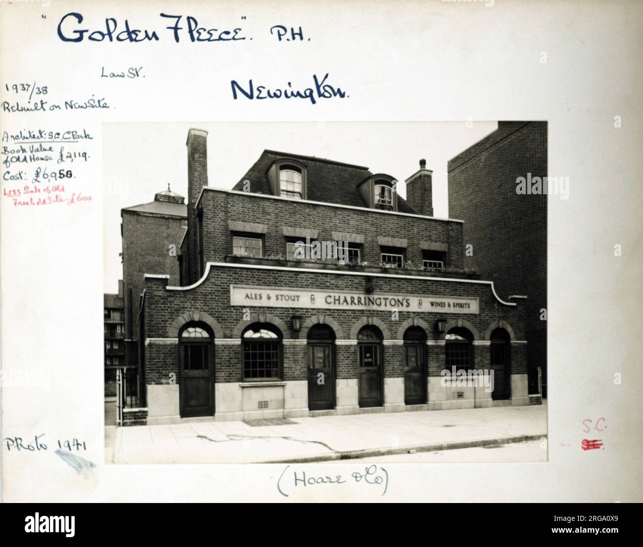 Photograph of Golden Fleece PH, Newington, London. The main side of the
