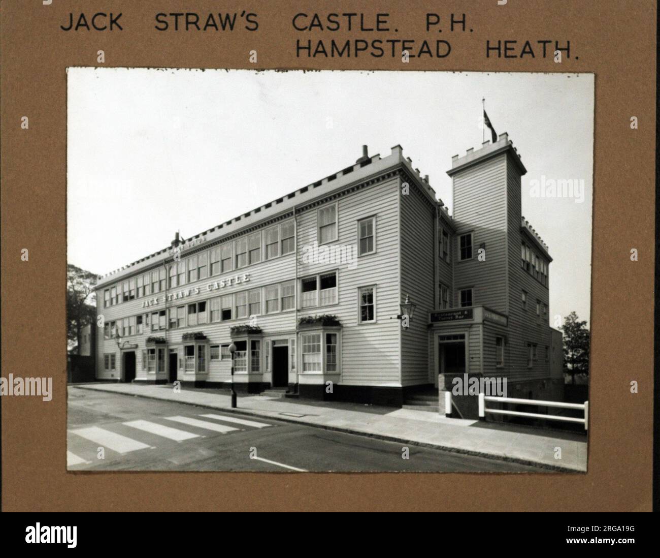 Photograph of Jack Straws Castle PH, Hampstead (New), London. The main