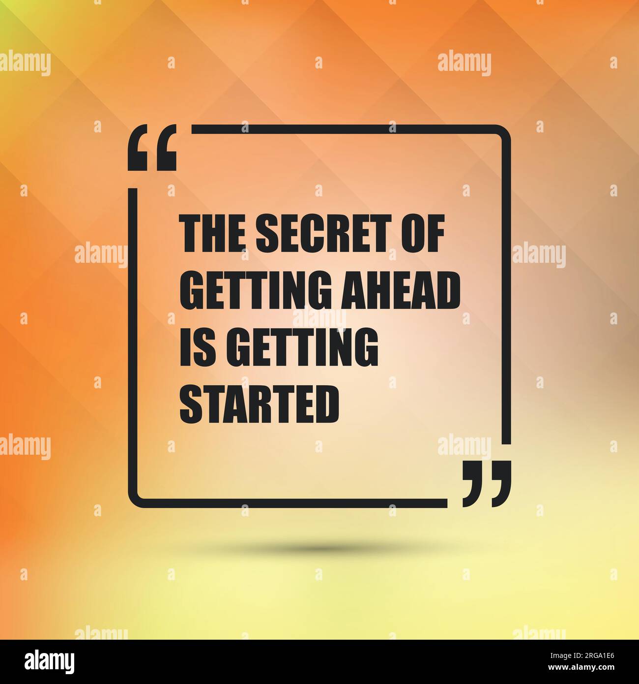 Inspirational quote on a yellow background
