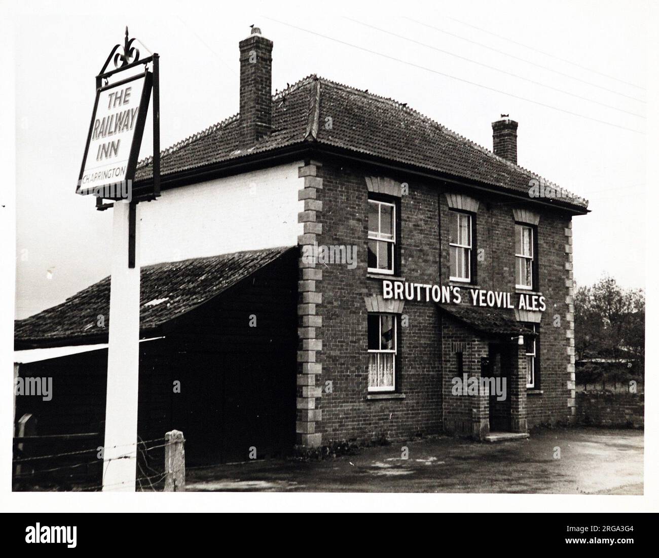 Photograph of Railway Inn, Stoke St. Gregory, Somerset. The main side