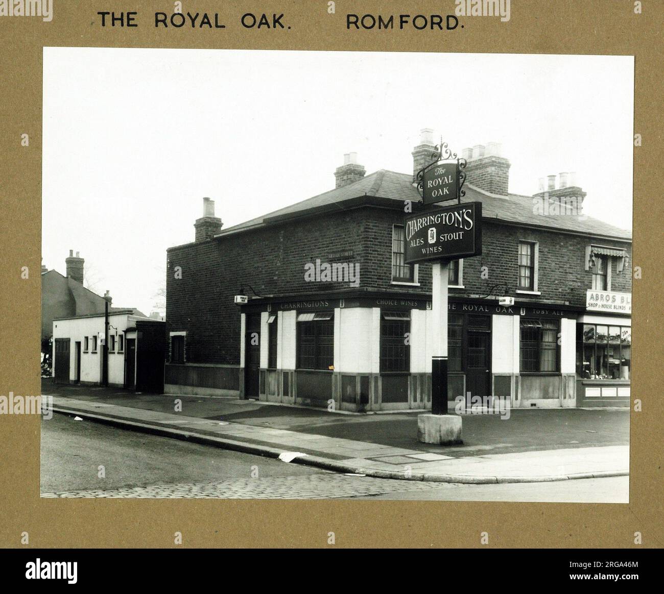 Photograph of Royal Oak PH, Romford, Essex. The main side of the print