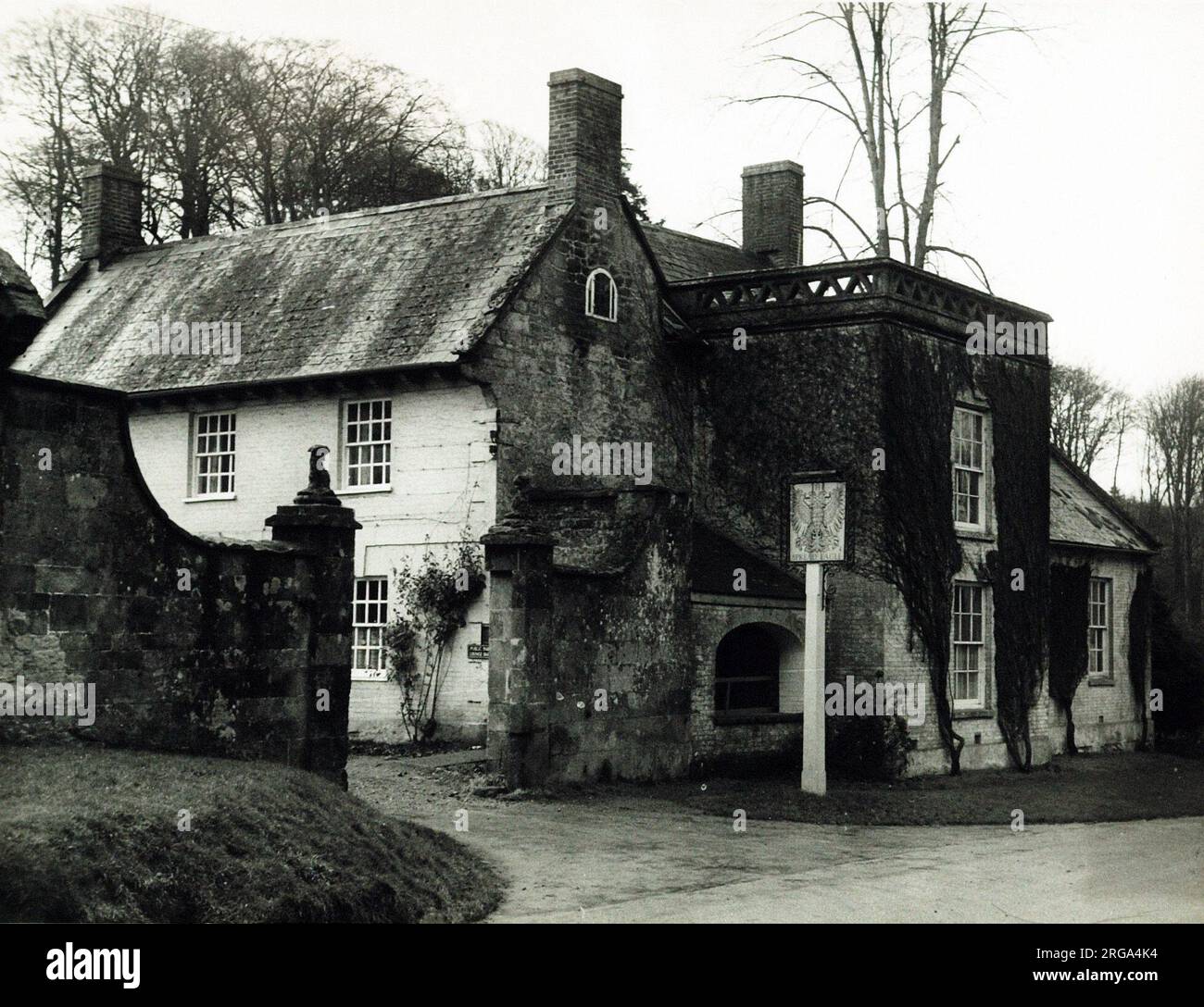 Photograph of Spread Eagle Inn, Stourton, Wiltshire. The main side of