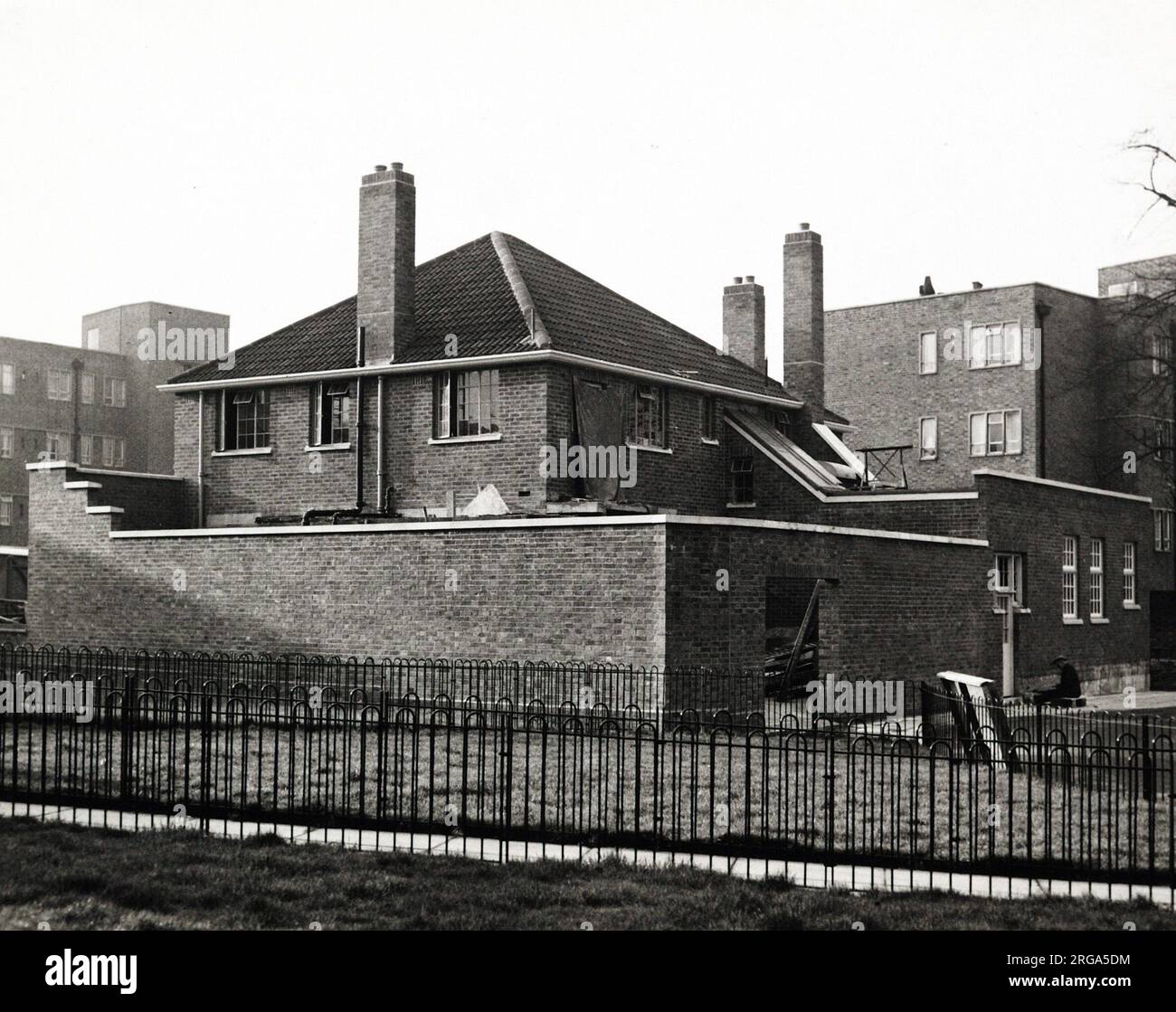 Photograph of Tyrell Arms, Nunhead (New), London. The main side of the print (shown here) depicts: Rear of the pub.  The back of the print (available on request) details: Photographer ID for the Tyrell Arms, Nunhead (New), London SE15 3TQ. As of July 2018 . Demolished Stock Photo