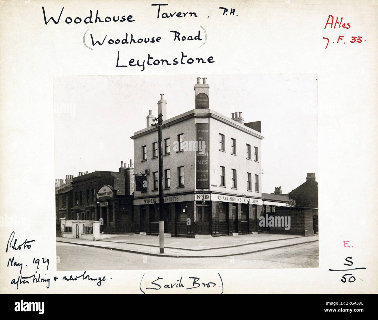 Photograph of Woodhouse Tavern , Leytonstone, London. The main side of