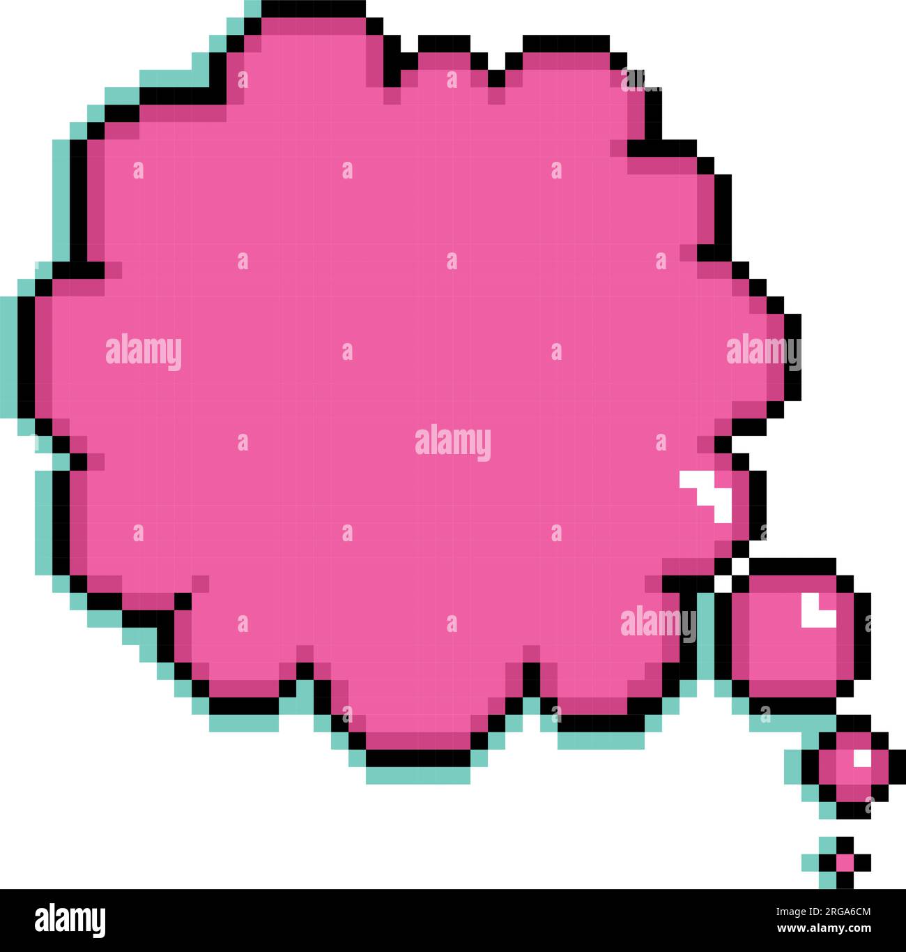 Isolated pink pixelated comic speech bubble chat Vector Stock Vector