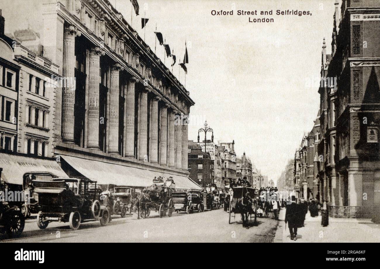 Oxford Street and Selfridges, London Stock Photo Alamy