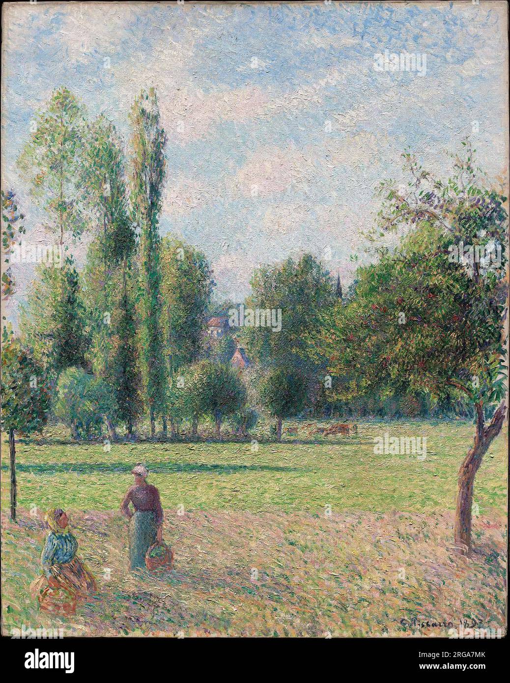 Two peasant women in a meadow hi-res stock photography and images