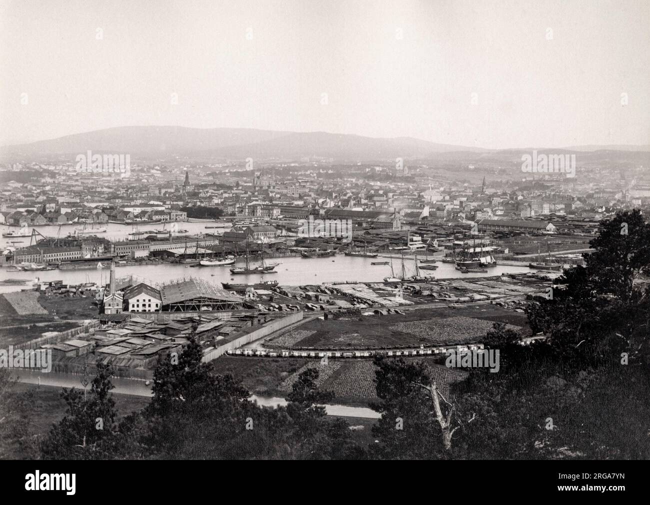 view-of-oslo-norway-vintage-19th-century-photograph-stock-photo-alamy