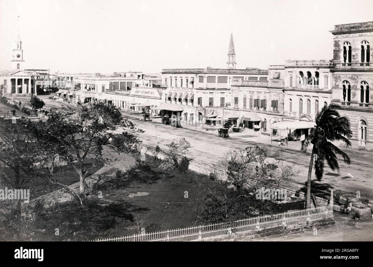 Dalhousie Square, Calcutta, India. Vintage 19th century photograph Stock Photo Alamy