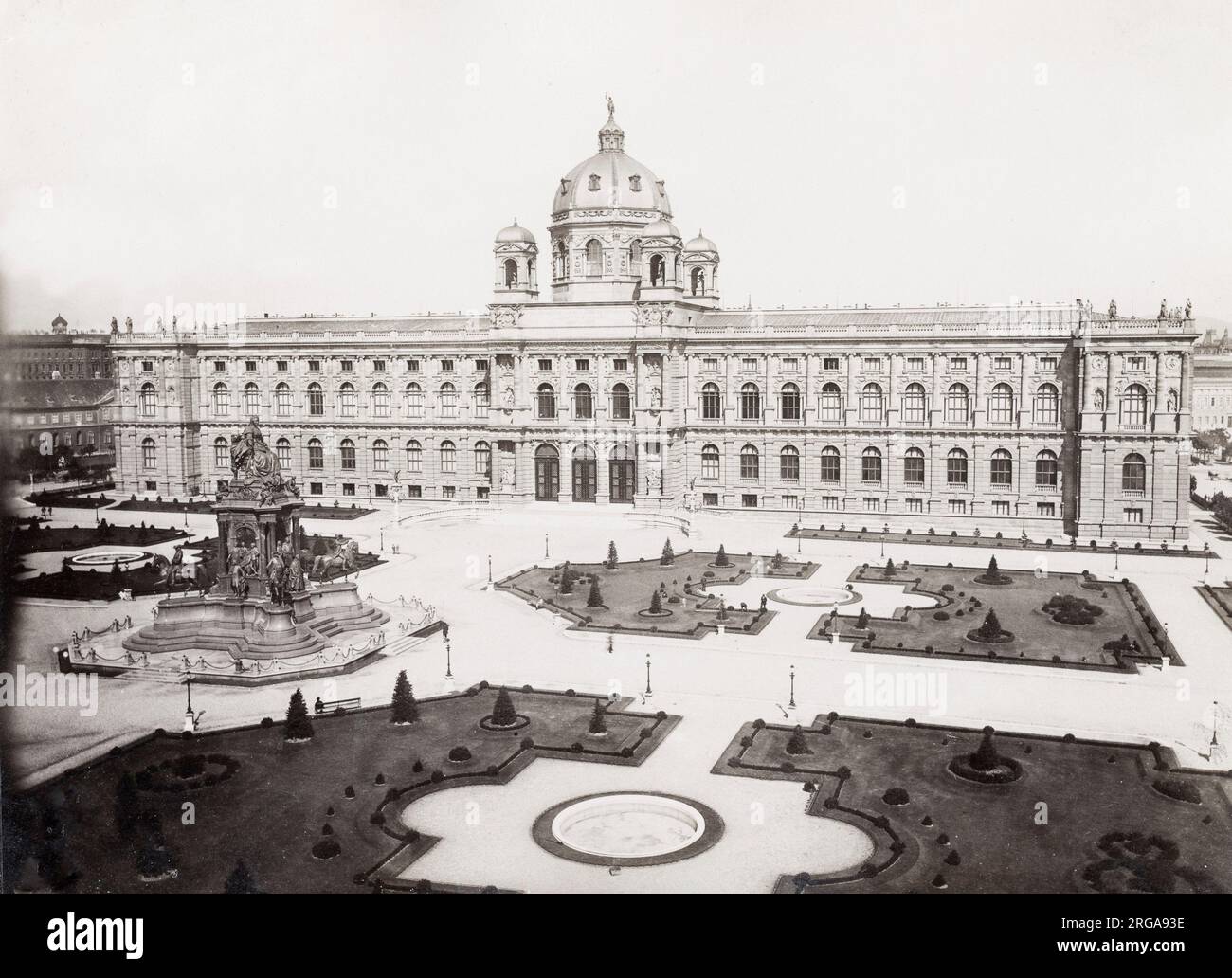 Vintage 19th century photograph- Vienna, Wien Austria, Museum Stock Photo