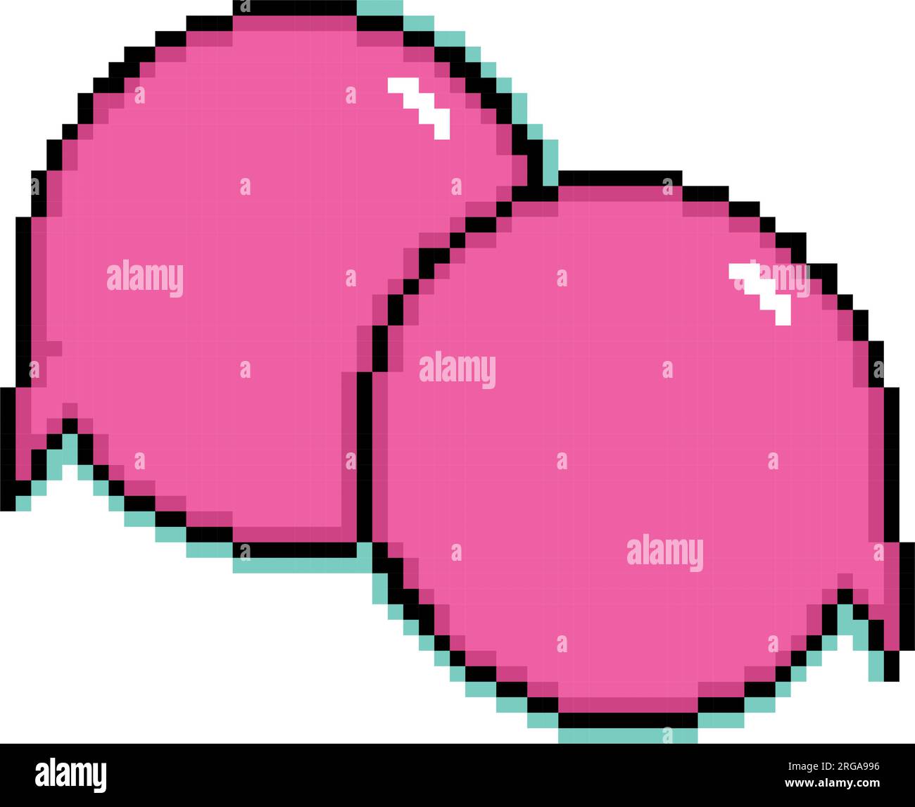 Isolated pink pixelated comic speech bubble chats Vector Stock Vector