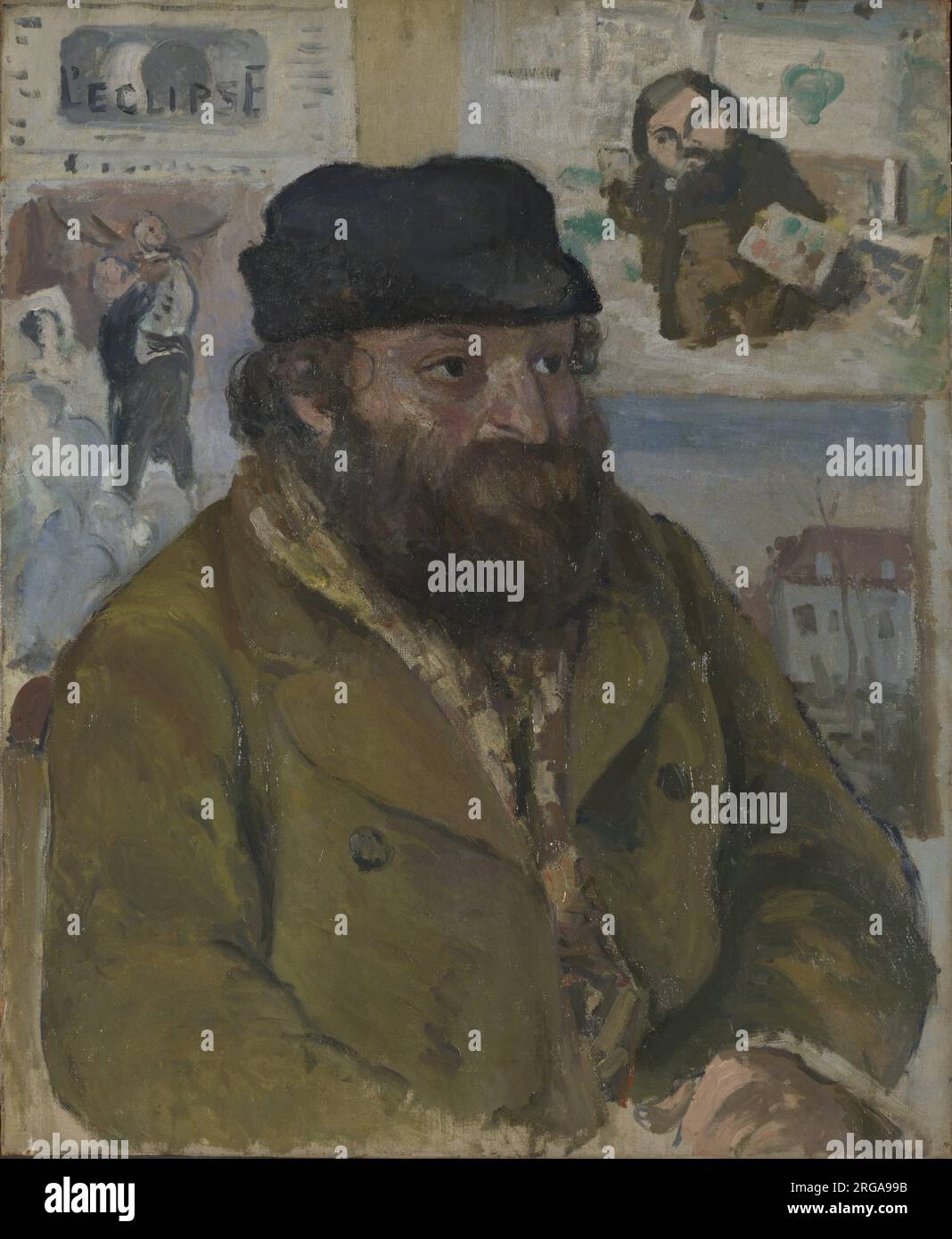 Portrait of Paul Cézanne 1874 by Camille Pissarro Stock Photo