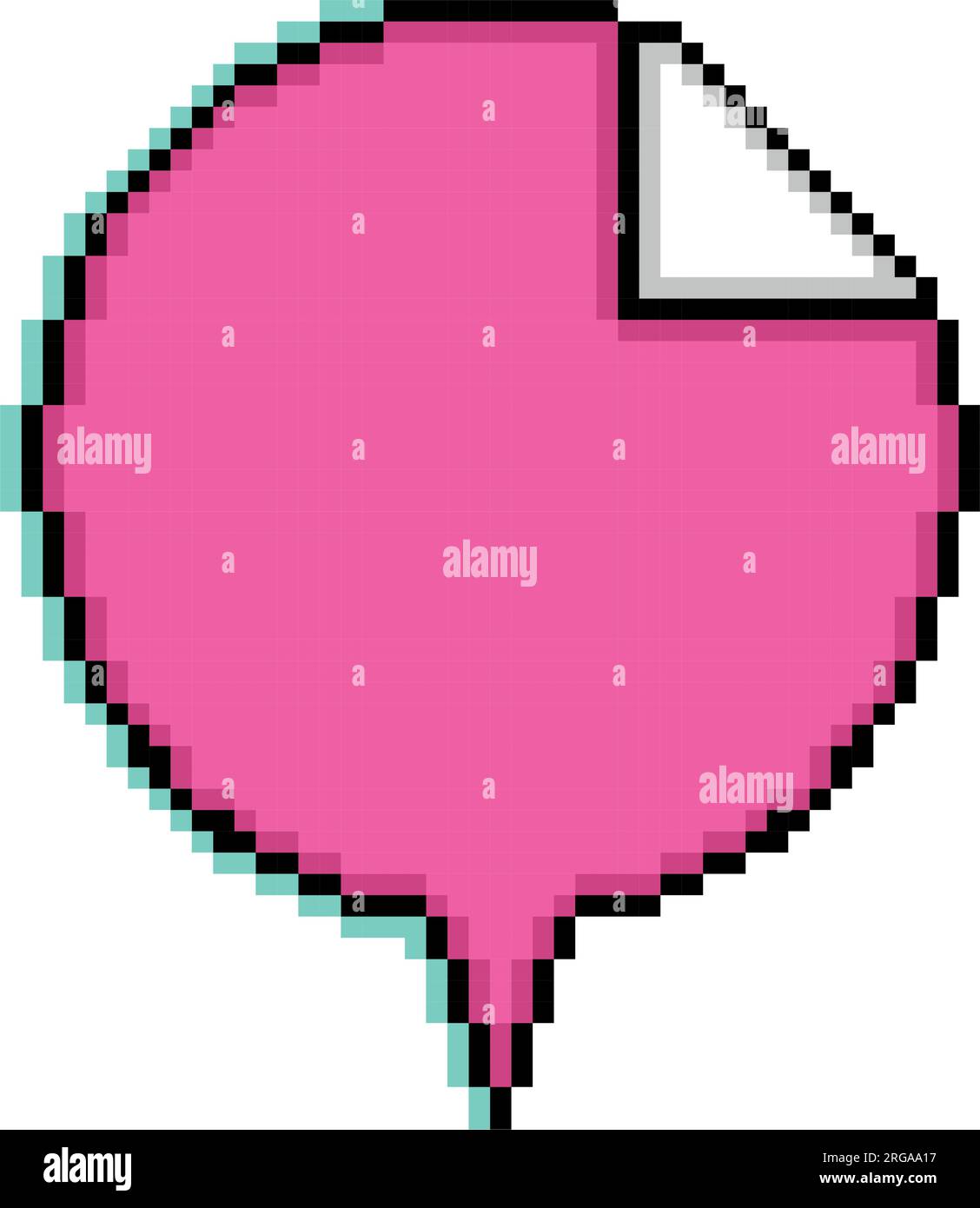 Isolated pink pixelated comic speech bubble chat Vector Stock Vector