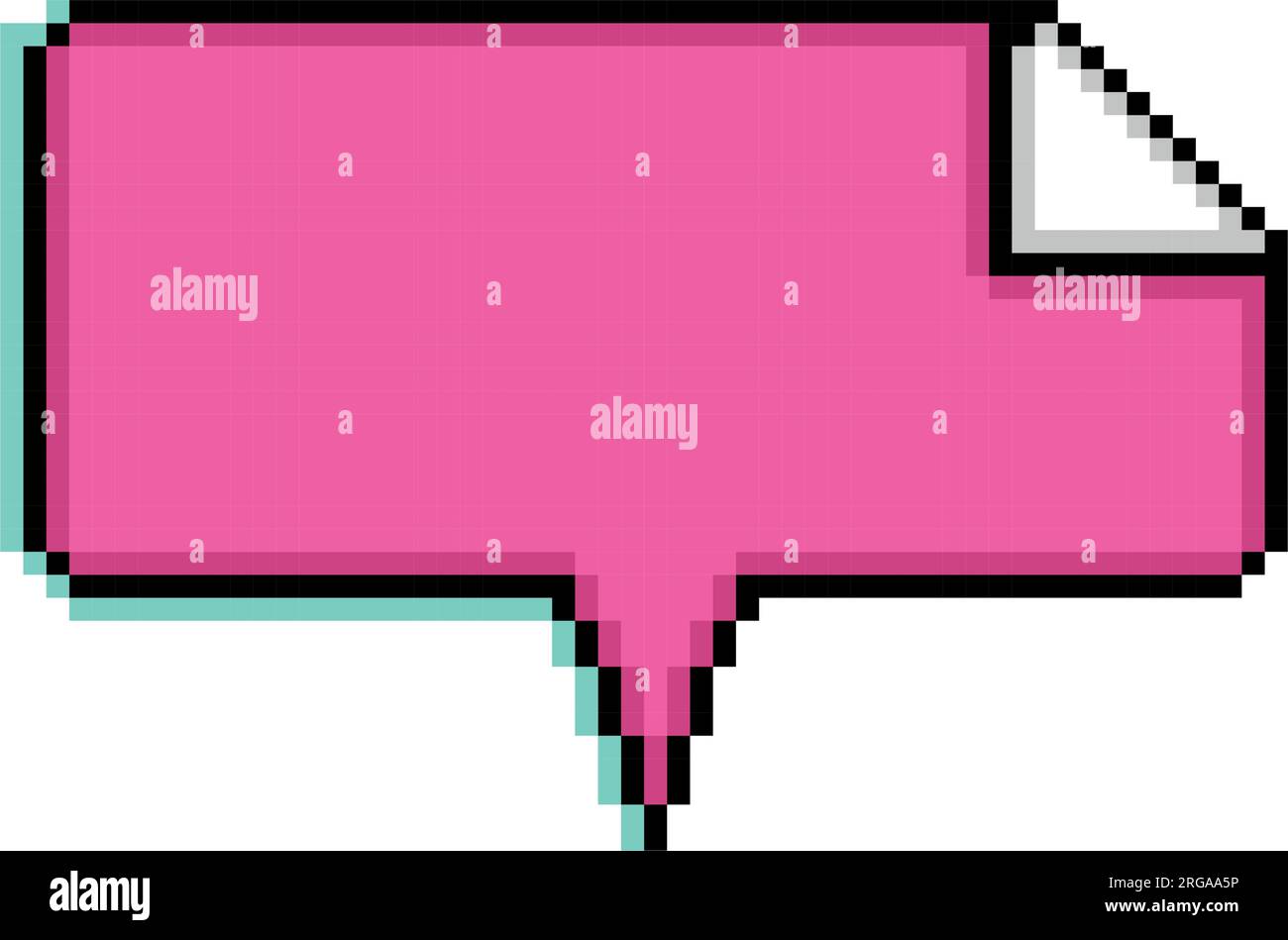 Isolated pink pixelated comic speech bubble chat Vector Stock Vector