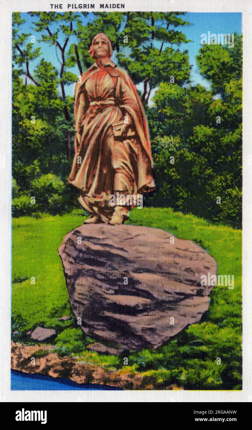 Statue of the Pilgrim Maiden Plymouth, Massachusetts, USA the