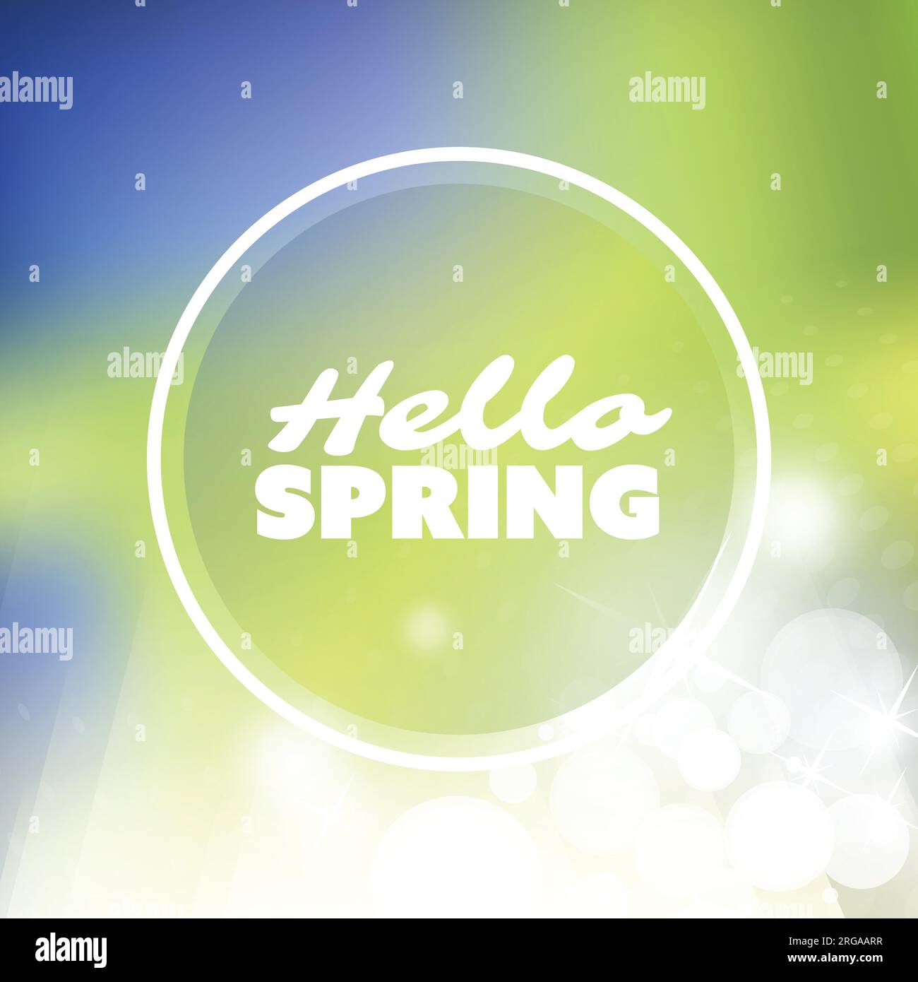 Hello spring typographic design hi-res stock photography and images - Alamy