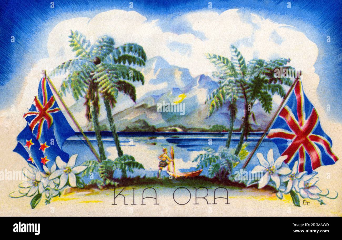 Stratford new zealand kia ora a maori greeting stock photo alamy