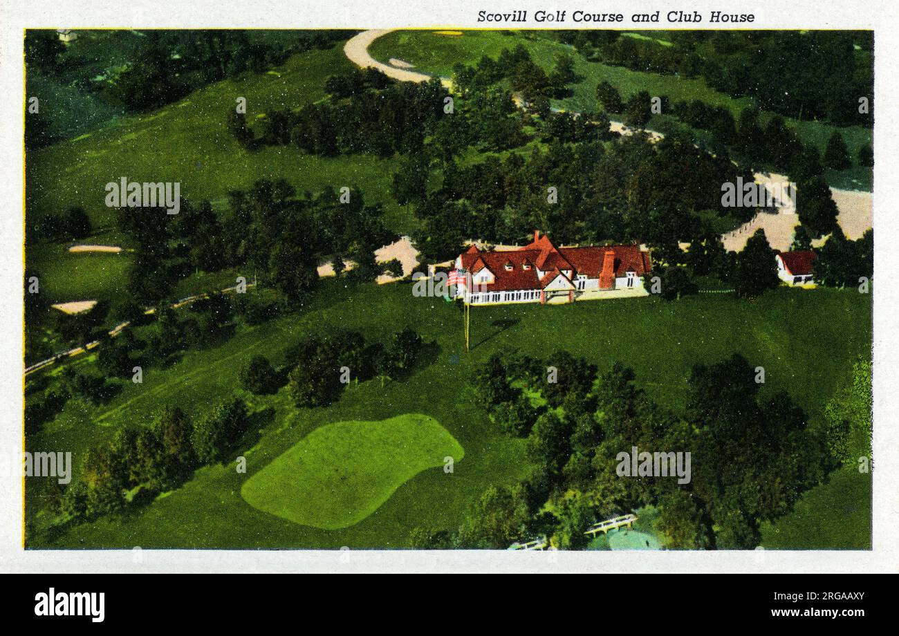 Decatur, Illinois, USA - Scovill Golf Course and Clubhouse Stock Photo