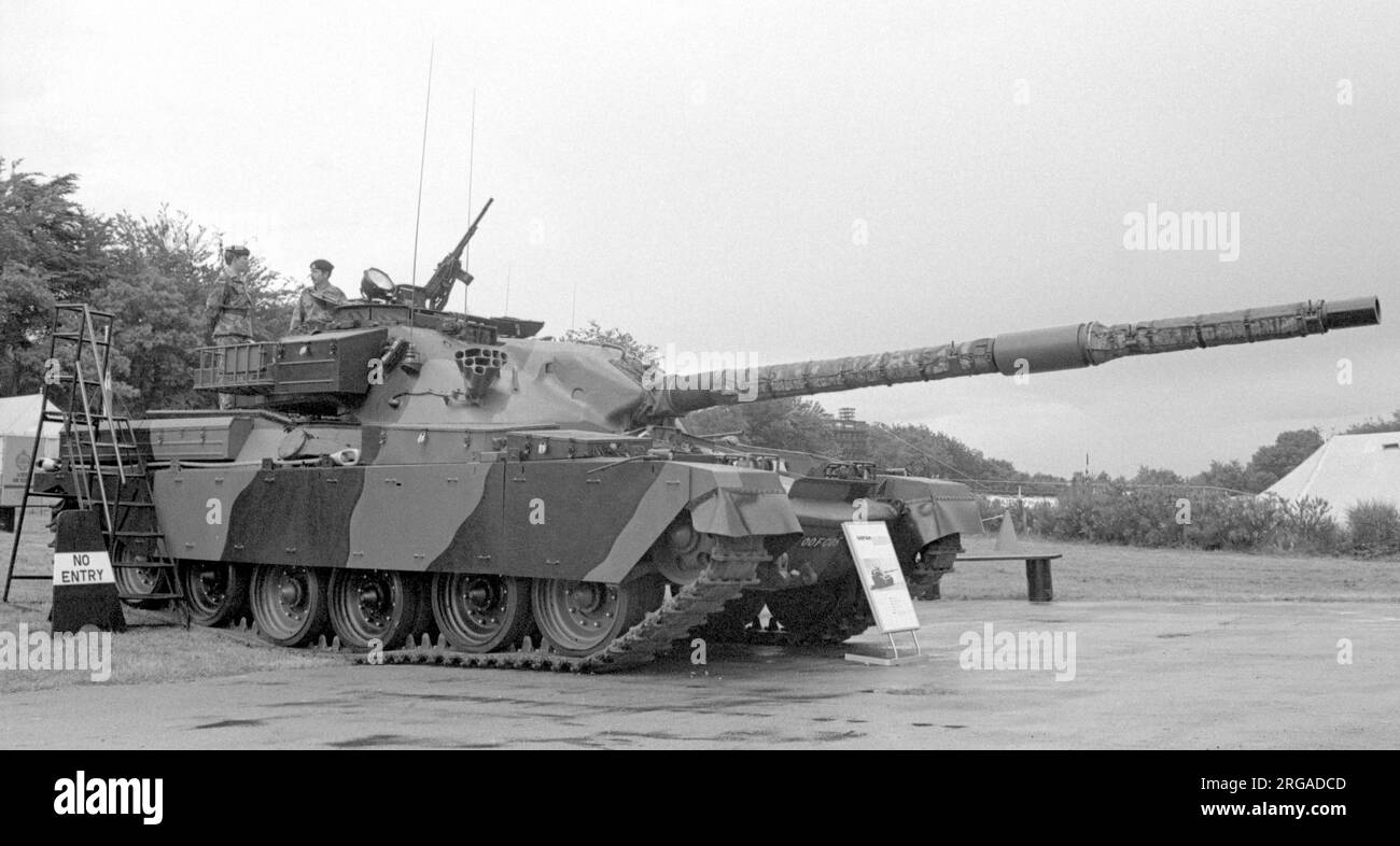 A Chieftaintank on display at the British Army Equipment Exhibition, held at Aldershot from 23-27 June 1980. Stock Photo