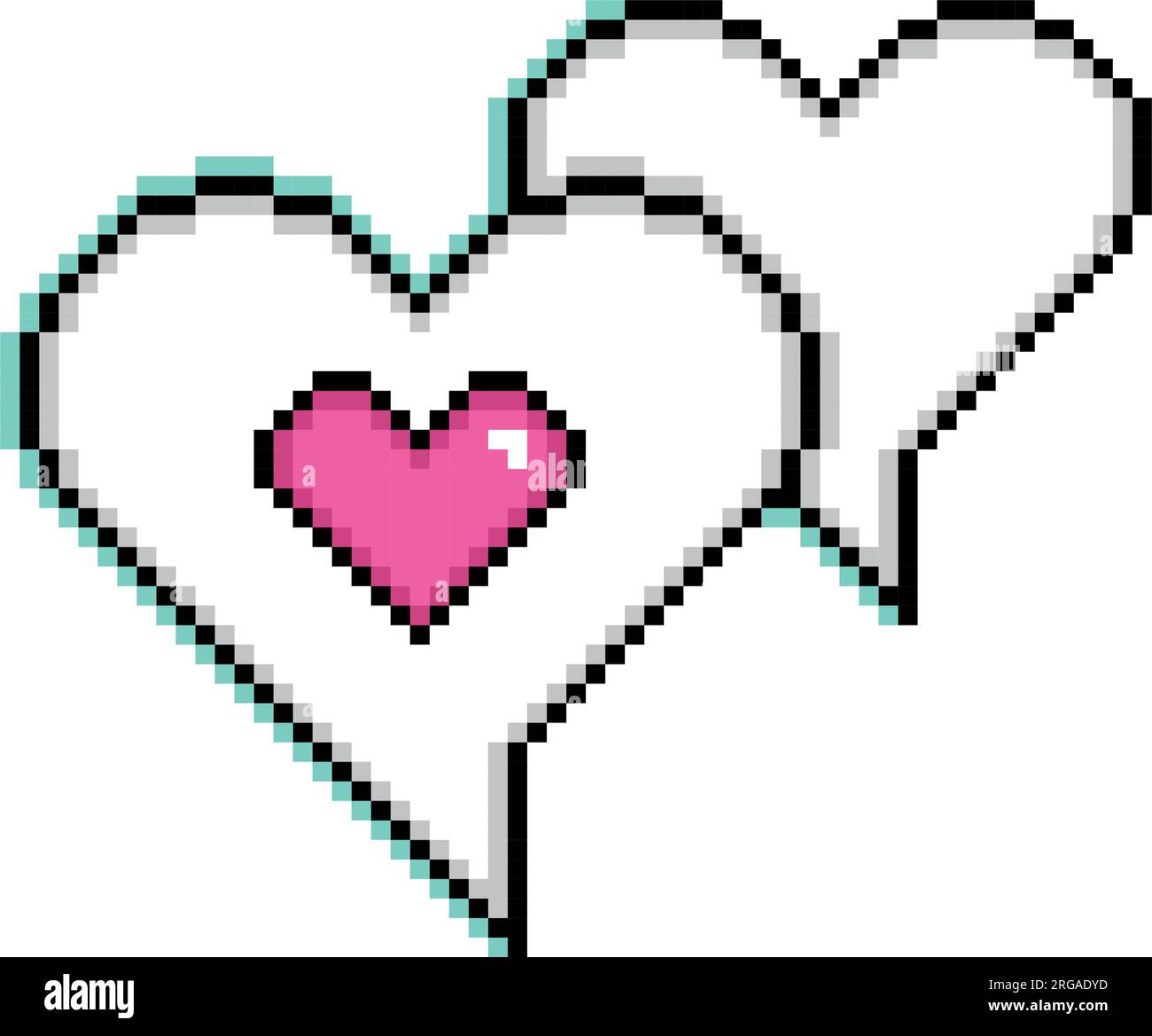 Isolated pink pixelated comic speech bubble chats Vector Stock Vector