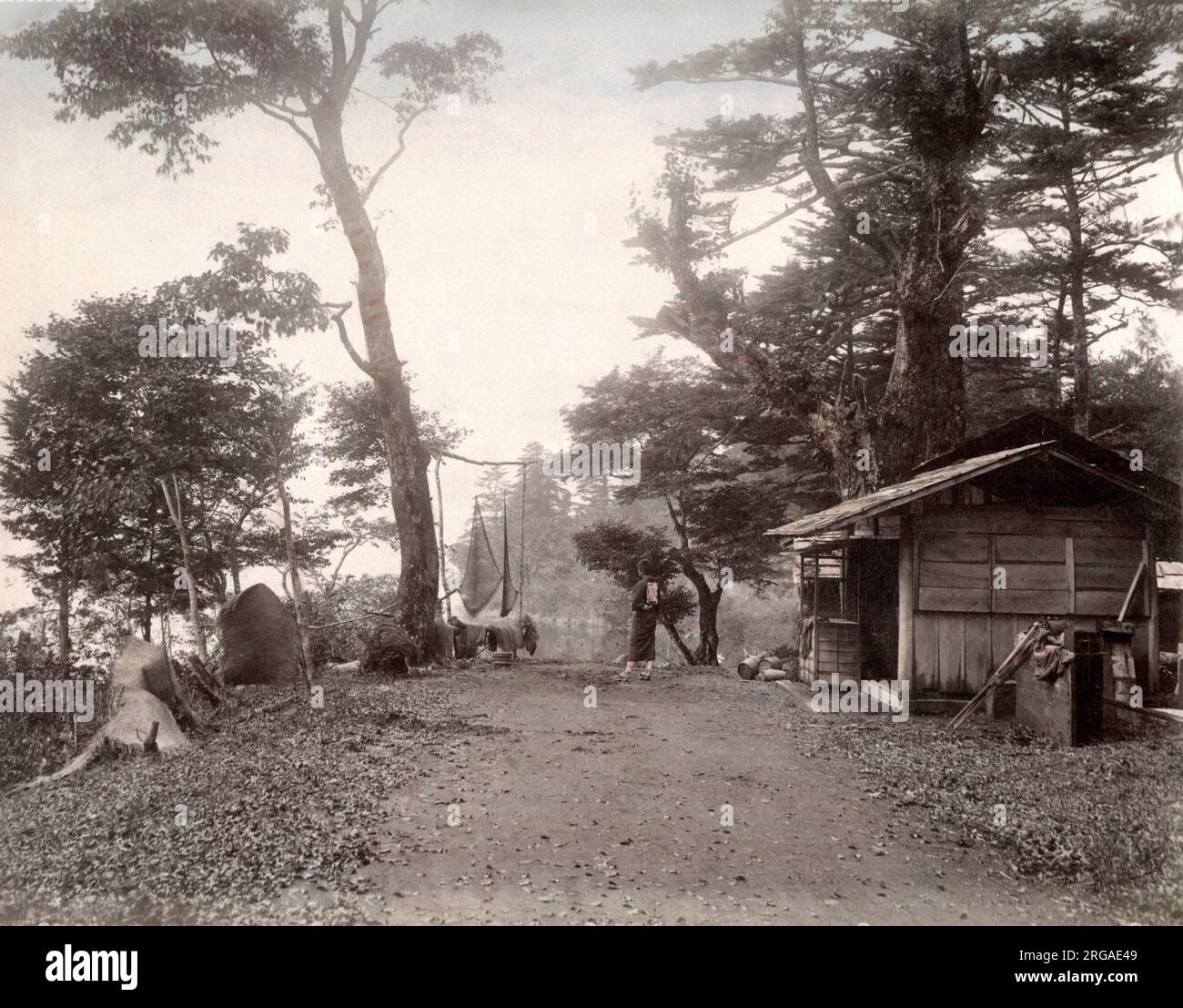 Country scene, Japan, c.1890's Vintage late 19th century photograph ...