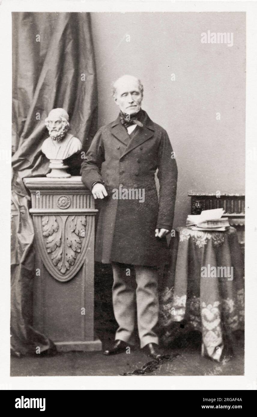 Vintage 19th century photograph: Field Marshal Sir Charles Yorke GCB was a senior British Army officer. He fought in many of the battles of the Peninsular War and of the Hundred Days, seeing action as an extra aide-de-camp to Major-General Frederick Adam, commander of the 3rd Light Brigade, at the Battle of Waterloo. Stock Photo