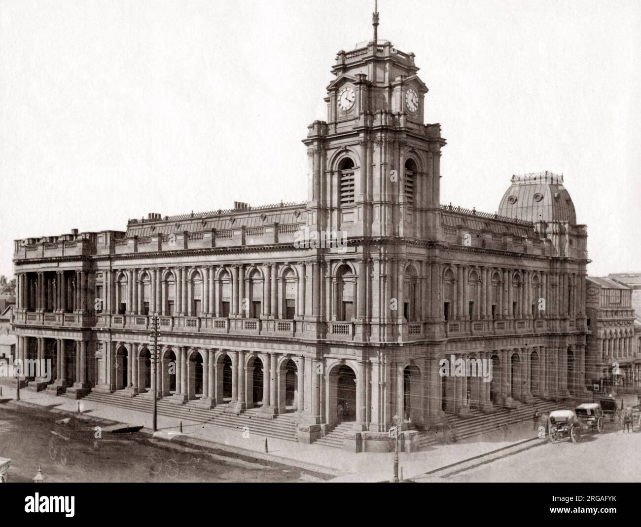 c.1880s Australia Melbourne - General Post Office GPO Stock Photo