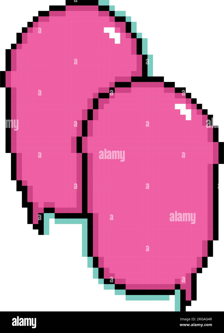 Isolated pink pixelated comic speech bubble chats Vector Stock Vector