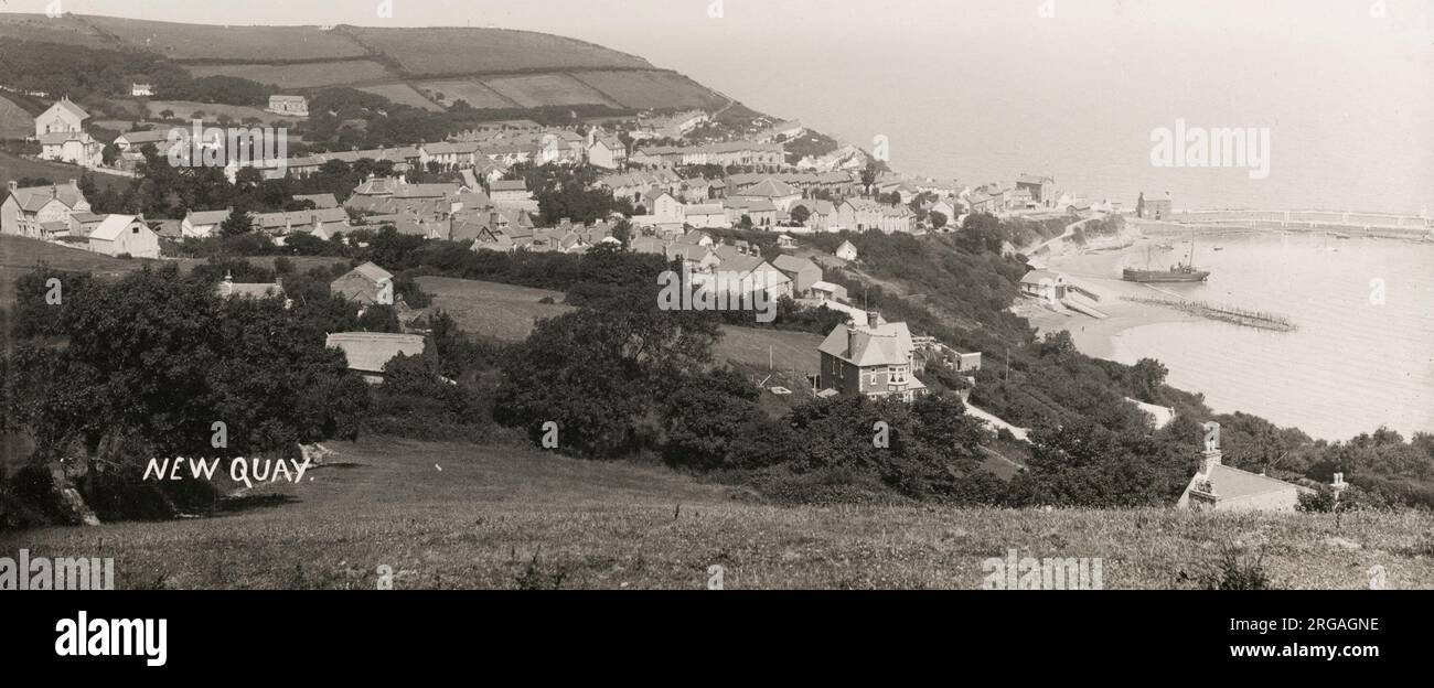 19th century vintage photograph: Newquay, Cornwall. Stock Photo