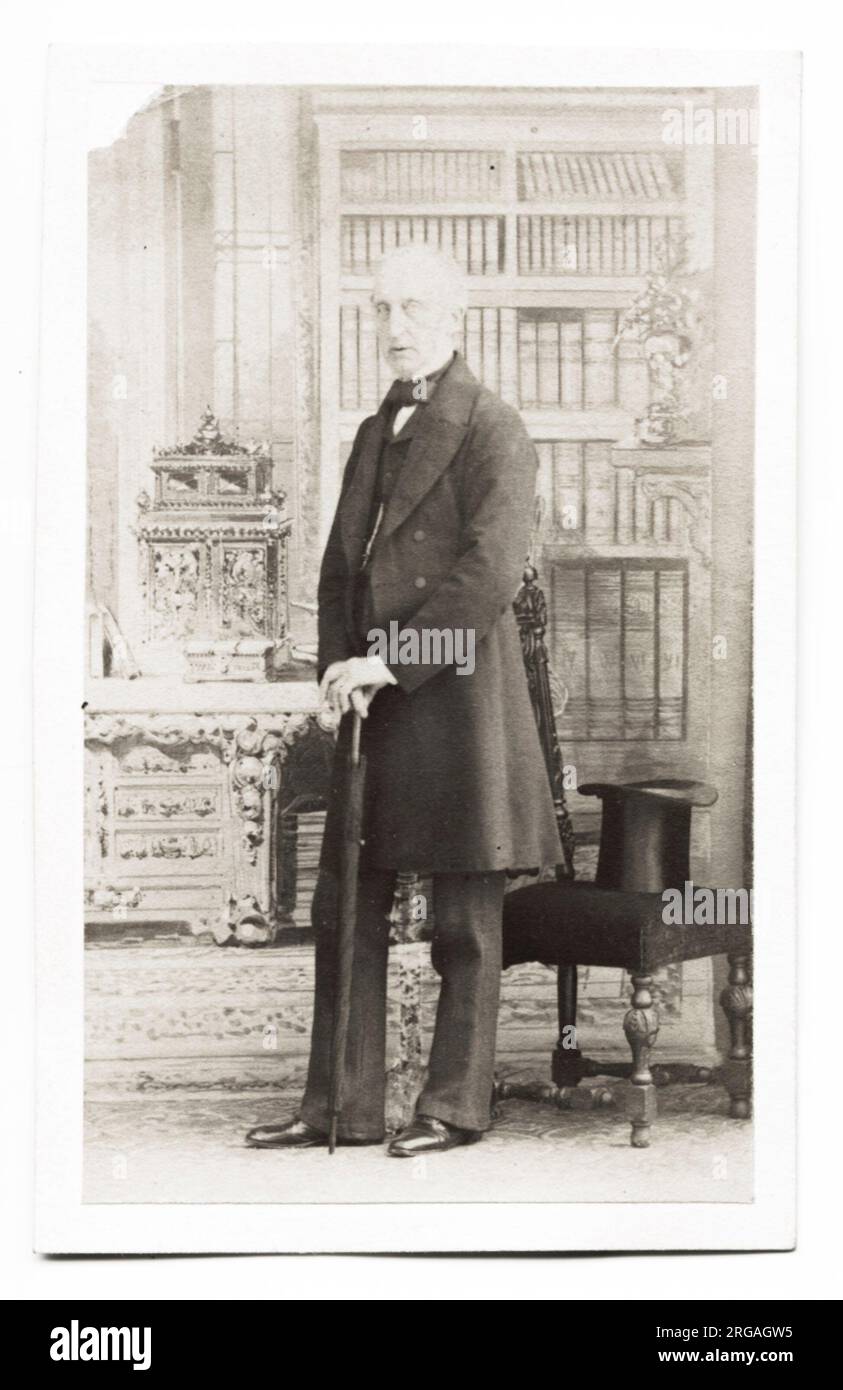 Vintage 19th century photograph: Vardon, Thomas (1799-1867), Librarian of House of Commons, British parliament Stock Photo